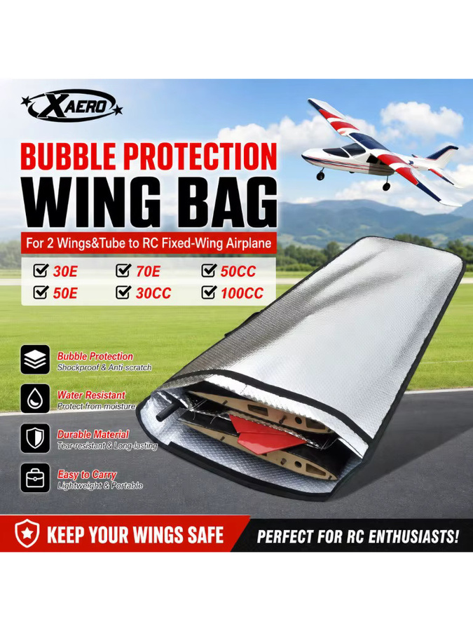 XAERO Flügeltasche mit Blasenschutz, Grau, Zubehör - Bild 5