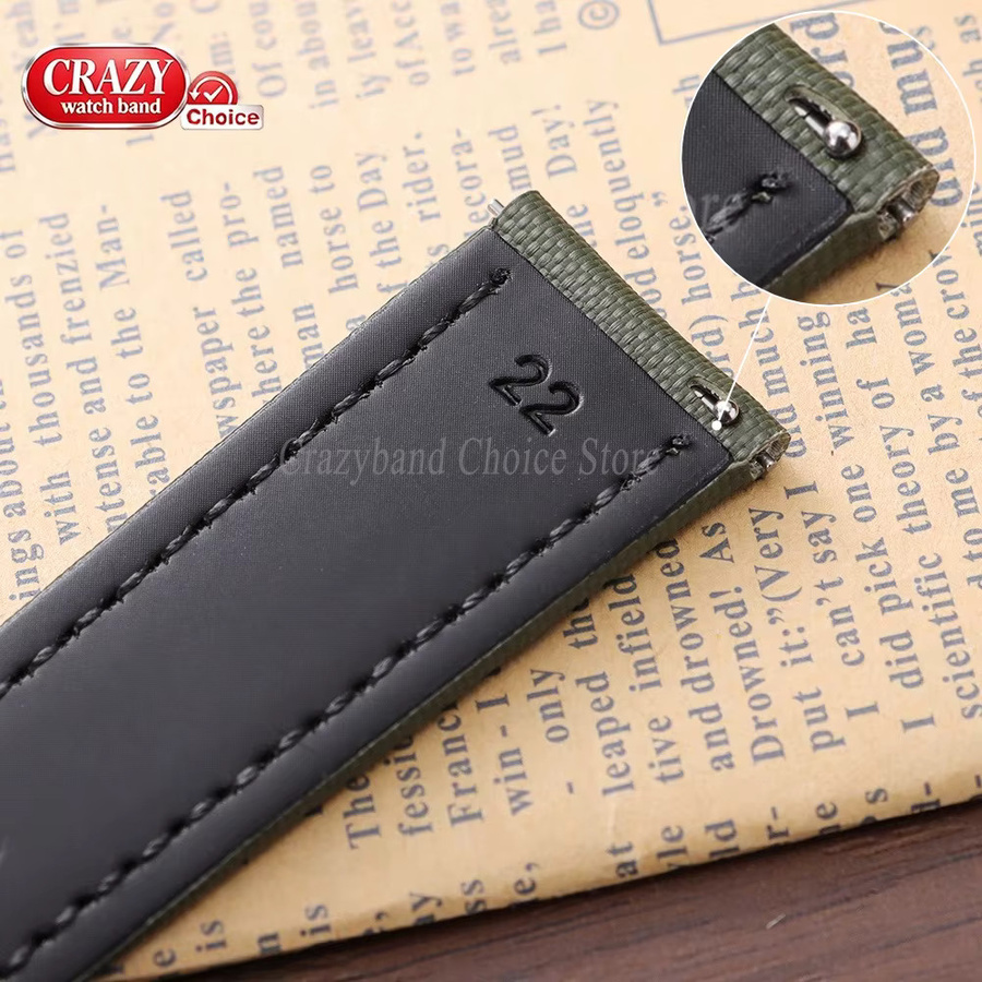 Uhrenarmband Textil/NATO, Edelstahl, Schwarz, Unisex - Bild 1