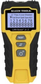 Klein Tools Scout Jr. LAN Kabeltester RJ45 mit Remote-Einheit Set, Gelb - Bild 1