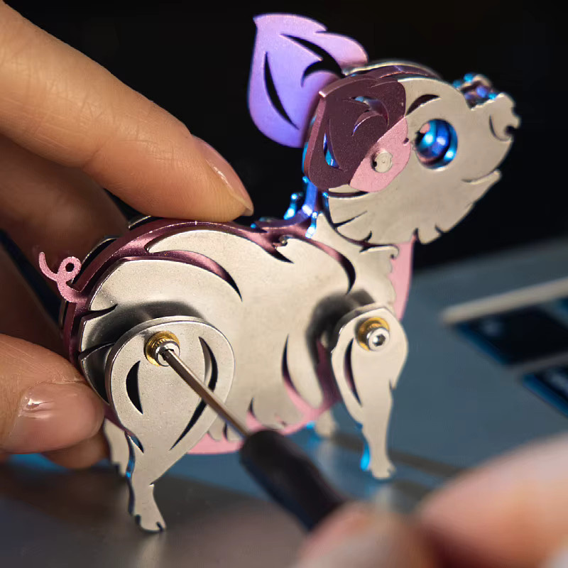 MOKR Schwein 3D Metall-Puzzle, Montagemodell - Bild 2