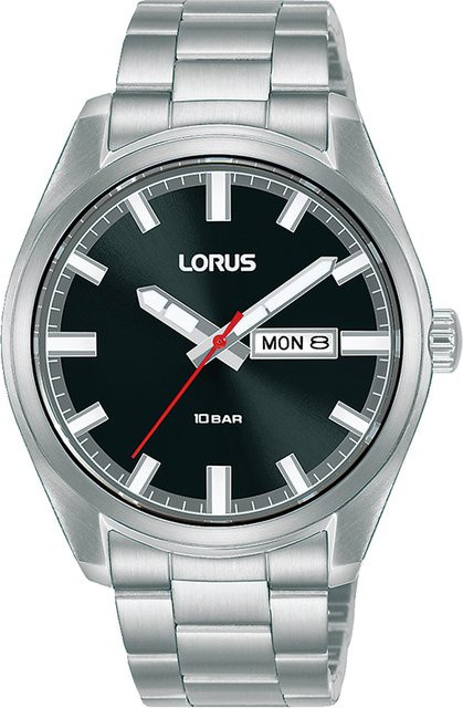 Lorus Armbanduhr, Quarz, Edelstahl, Schwarz, 40 mm, Herren - Bild 1