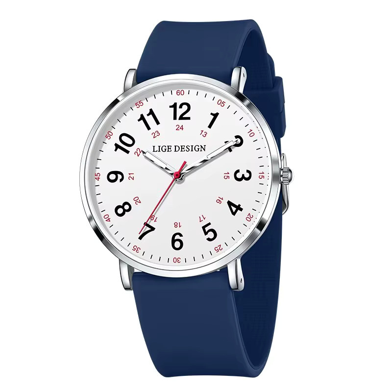 LIGE Armbanduhr, Quarz, Silikonarmband, Weiß, Damen - Bild 7