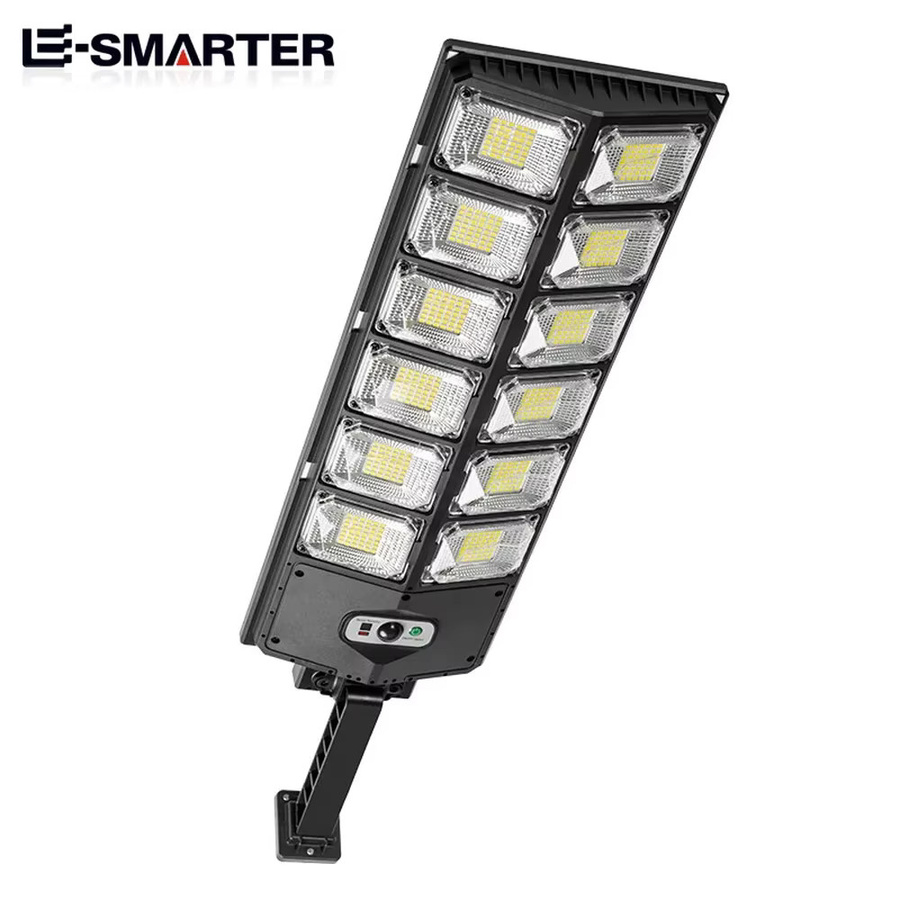 ESMARTER Solar LED Außenleuchte mit Bewegungsmelder, Wasserdichtes Solar Gartenlicht für Wand und Hof, Schwarz - Bild 2