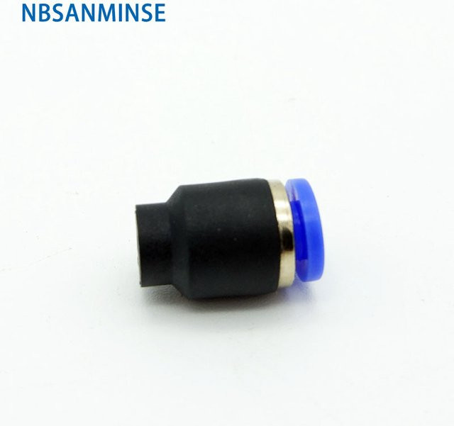 NBSANMINSE 10er Set Pneumatische Endkappen Gerade Push-in Kunststoffanschlüsse für Schlauchleitungen, Schwarz, Durchmesser: 4 mm, 6 mm, 8 mm, 10 mm, 12 mm - Bild 1