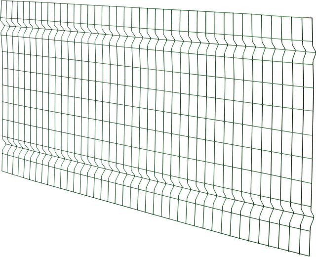 FLORAWORLD 3D-Einstabmattenzaun aus Stahl in Grün, H: 100 cm, L: 200 cm, T: 4 cm - Bild 1