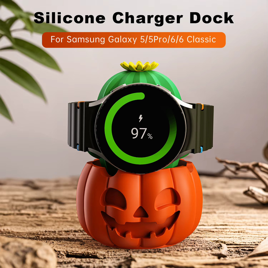 sikai Ladestation Silikon, orange, Samsung Galaxy Watch - Bild 4