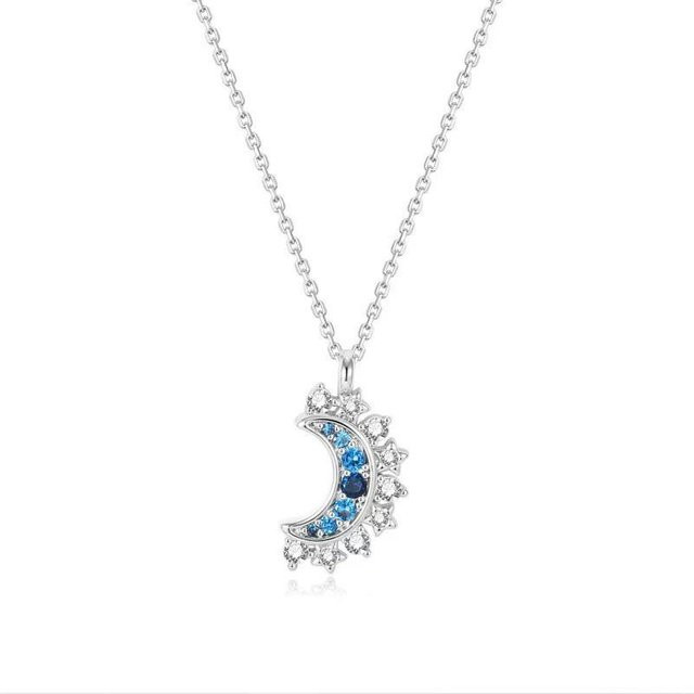 YULIN Halskette, Kupfer, Silber, Sonne Mond, Unisex - Bild 1