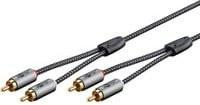 goobay Stereo-Cinchkabel RCA in Schwarz, Weiß und Rot mit 2,0 m Länge - Bild 1