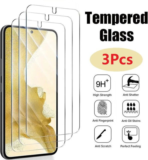 3er-Set Panzerglas Displayschutz für Samsung Galaxy M34 M35 M36 M42 M52 M53 M54 M55 M55S 5G M40 M51 M56 M62 in Transparent - Bild 1