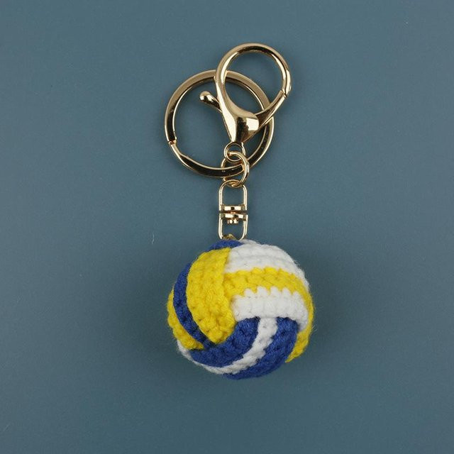 Schlüsselanhänger Mini Volleyball, grau, Unisex - Bild 1