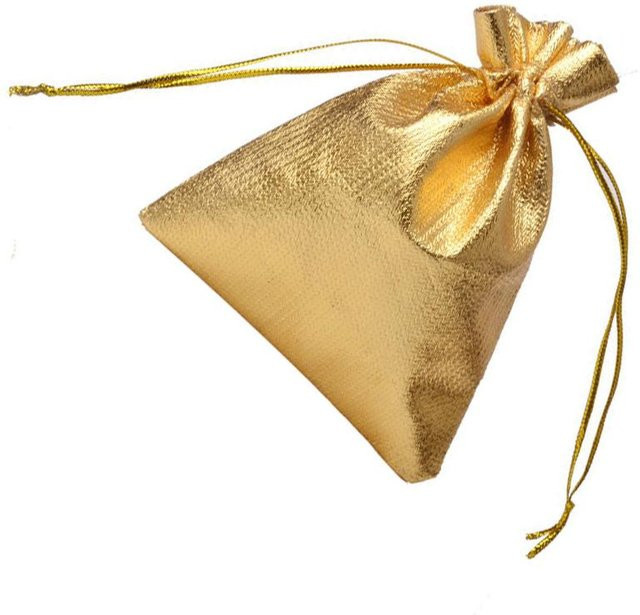 100 Stück Elenxs Interesting Life Schmuckbeutel aus Vliesstoff mit Kordelzug in Beige - Bild 1