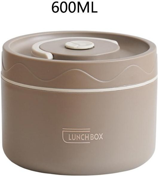 Isolierte Lunchbox aus 304 Edelstahl mit Aufbewahrungstasche, auslaufsicher und mikrowellengeeignet, Farben: Braun, Blau, Beige - Bild 1