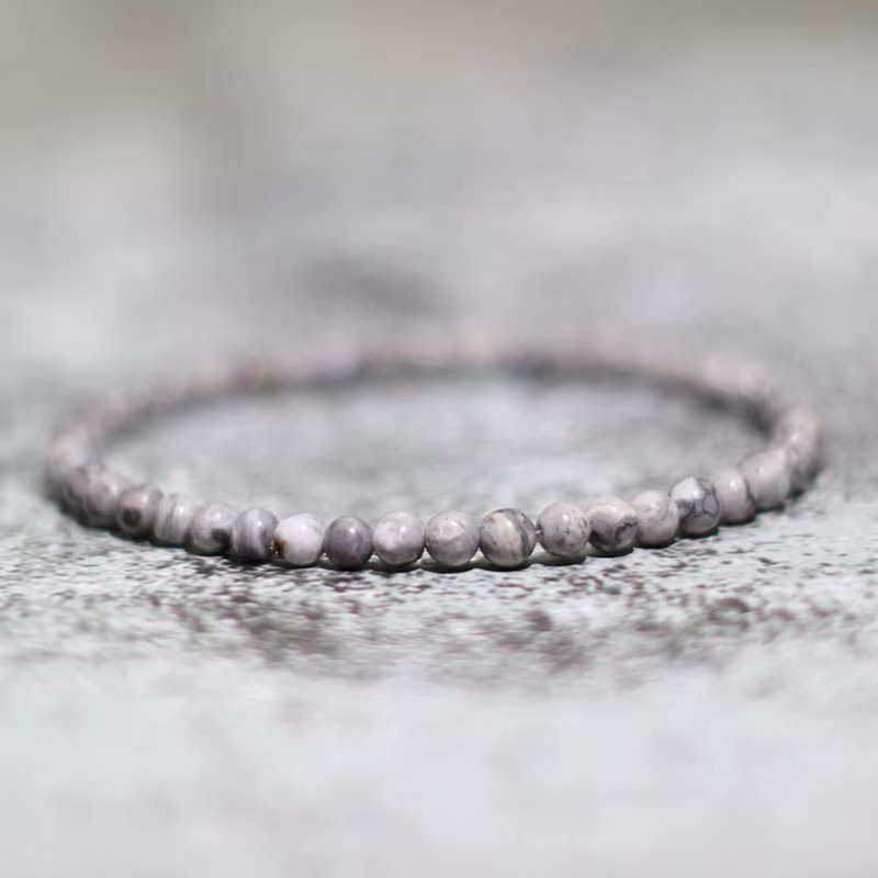 Armband, Perle, grau, Unisex - Bild 4