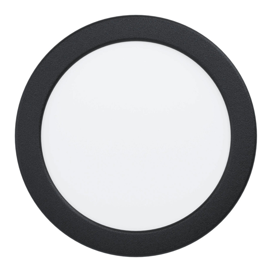Eglo LED-Einbauspot Fueva 5 in Schwarz mit warmweißem Licht (3.000K), Durchmesser: 16,6 cm - Bild 2