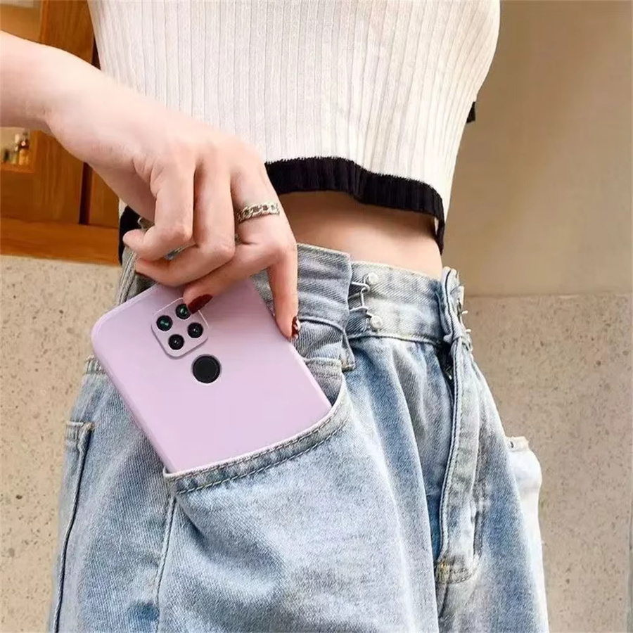Xiaomi Redmi Note 9 4G Flüssigsilikonhülle in Weiß mit Kameraschutz - Bild 2