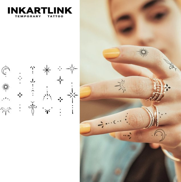 Henna Finger Tattoo, temporärer Tattoo-Aufkleber, wasserfest, semi permanent - Bild 1