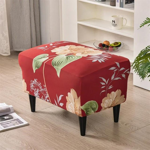 Yiran bag Geometrisch bedruckter Stretch-Sesselbezug für Club-Badewannen-Sessel und Einzelsofas in Rot - Bild 1