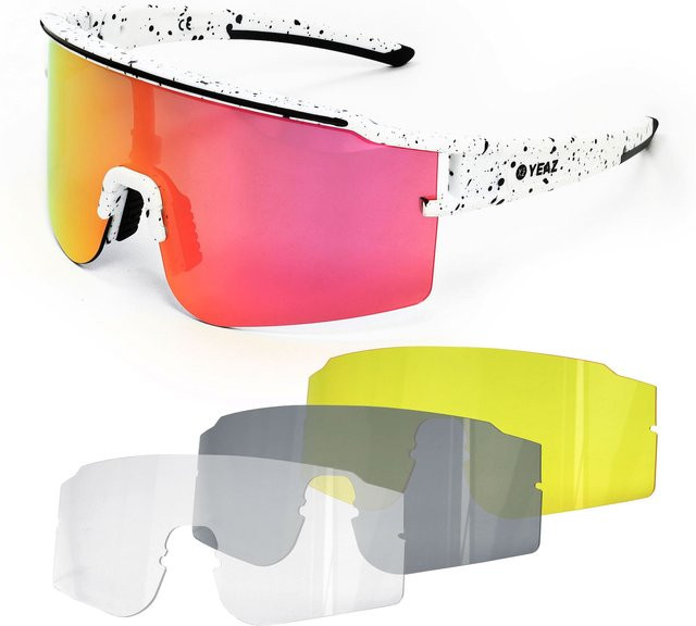 SUNTHRILL Sport-Sonnenbrille, Weiß/Blau, Vollrand, Wrap, Damen, Kunststoff - Bild 1
