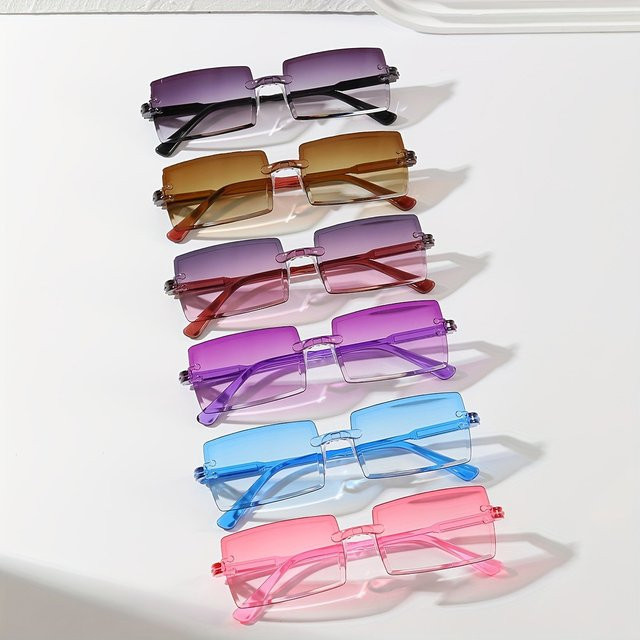 Sumory Sonnenbrille Rechteck, randlos, Multicolor, Unisex - Bild 1