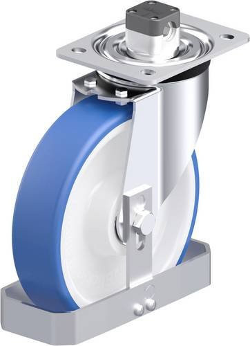 Blickle L-POTHS 200K-CS11-FS Stahlblech-Lenkrolle in Blau mit 200 mm Rad-Durchmesser und 400 kg Tragfähigkeit - Bild 1
