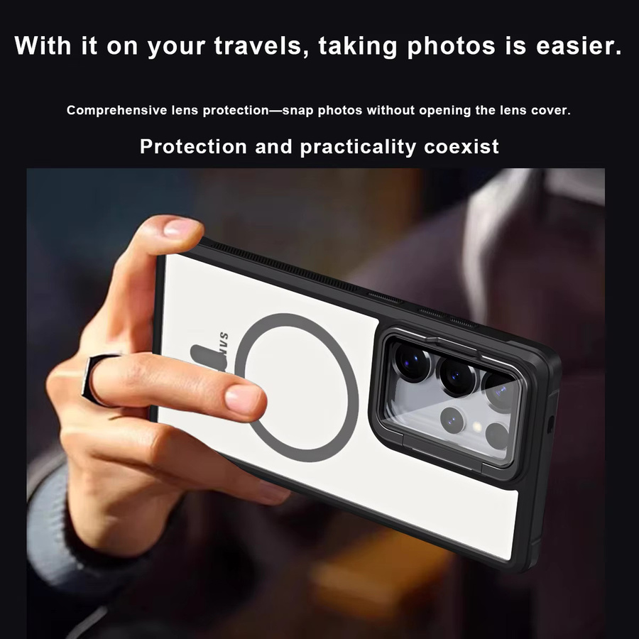 MagSafe Magnetische Schutzhülle für Samsung Galaxy S26 S25 S24 S23 S21 S20 Ultra Plus FE in Schwarz mit Kameraschutz - Bild 1