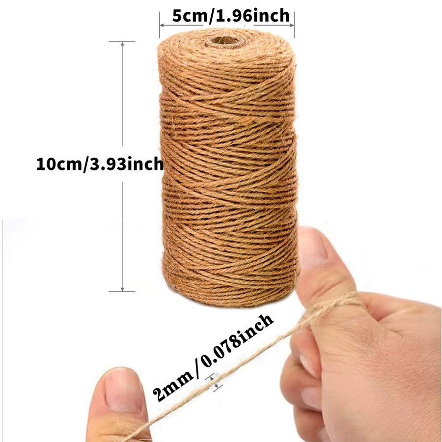 Reißfeste ungebleichte Juteschnur in Braun, 2 mm x 100 m - Bild 3