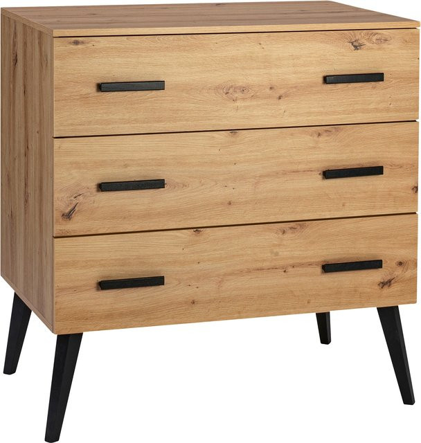 Schardt Wickelkommode Morris Oak in Beige und Braun mit abnehmbarem Wickelaufsatz und Soft-Close-Schubladen, B/T/H: 102 x 53 x 90 cm - Bild 1
