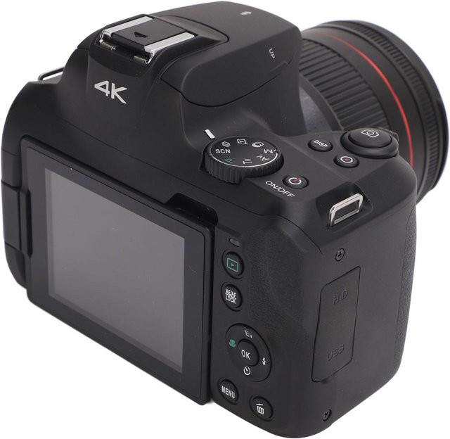 CosyHome 4K Digitalkamera in Schwarz mit 64 MP, WiFi und 12-fachem bis 30-fachem Zoom sowie Autofokus und 270 Grad Schwenkdisplay - Bild 1
