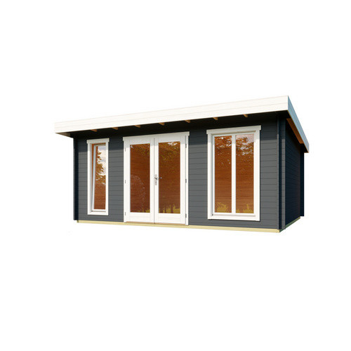 Lasita Holz-Gartenhaus Dorset mit Flachdach in Carbongrau, B/T/H: 540 x 460 x 239,4 cm - Bild 2