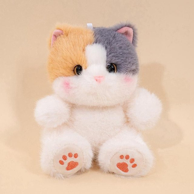 Kawaii Katze Plüschtier, Orange Braun, 1-teiliges Set, ab 14 Jahren - Bild 1