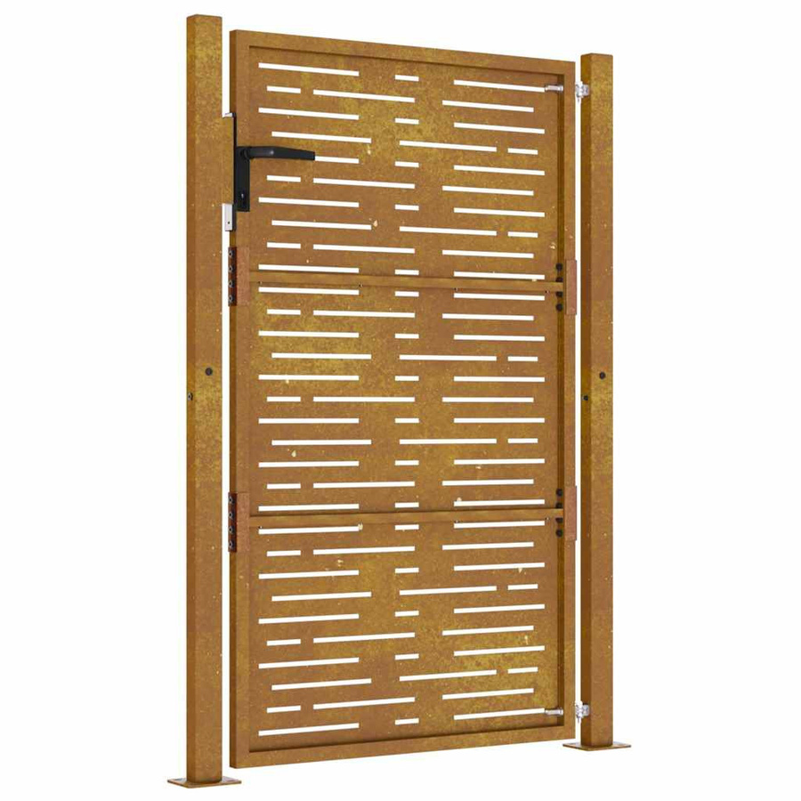 Vidaxl Gartentor aus Cortenstahl in Braun mit Rechteck-Motiv, B: 105 cm, H: 130 cm - Bild 2