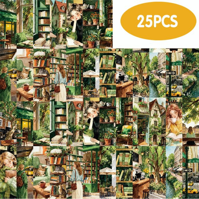 Etori Life City Alley Book Sound Aufkleber Set, 25 Stück, Grün, Scrapbooking und DIY Bastelzubehör - Bild 1
