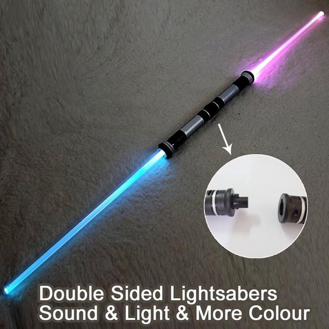 ZhenDuo Toy Lichtschwert, LED blinkend, 2-teiliges Set, Grau - Bild 1