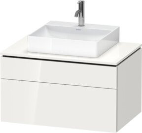 Duravit Waschtischunterschrank L-Cube in Weiß, wandhängend, mit 1 Schublade und 1 Auszug, B/T/H: 82 x 55 x 48,2 cm - Bild 1