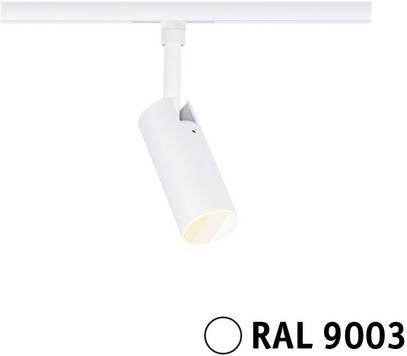 Paulmann URail Tubo Hochvolt-Schienensystem-Leuchte, 4W, Signal-Weiß, zylindrisches Design für Wohnbereich, Küche und Flur - Bild 1