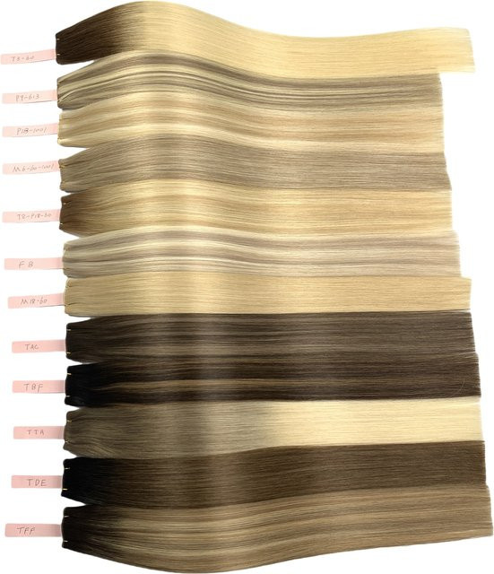 Toysww Genius Inslag Human Hair Extensions, Russisches Haar, 20-22 inch, 50g - Bild 1
