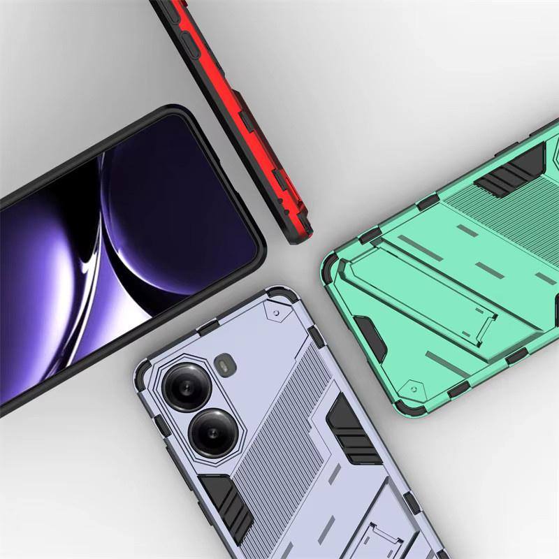 Stoßfeste Schutzhülle für Xiaomi Poco X7 Pro in Blau mit Objektivschutz und Ständerfunktion - Bild 4