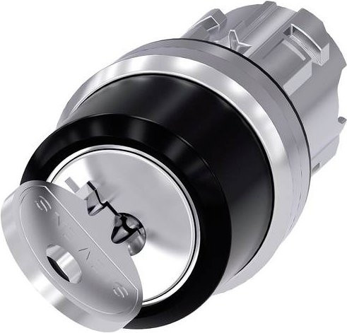 Siemens Schlüsselschalter 3SU1050-4DF11-0AA0 Schwarz aus Metall mit IP66, IP67, IP69/IP69K Schutzart - Bild 1