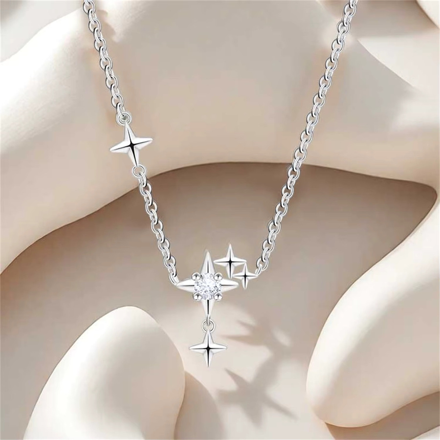 CYCUFF Halskette mit Stern-Anhänger, 925 Silber, Zirkonia, Damen - Bild 4