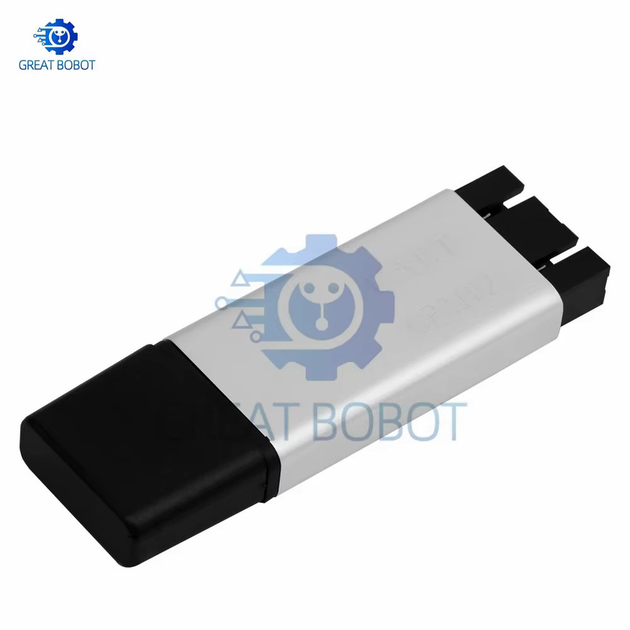 baishundianzi CP2102 USB 2.0 auf TTL UART-Modul in Silber mit Aluminiumgehäuse und 6-poligem seriellen Konverter als STC-kompatibler Ersatz für FT232-Module - Bild 3