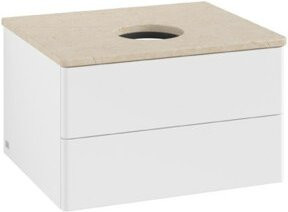 V&B Waschtischunterschrank Antao ohne Frontstruktur in Weiß, B/T/H: 60 x 36 x 50 cm - Bild 1
