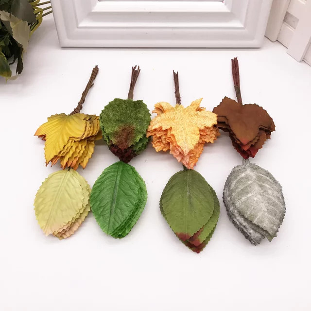 12 Stück Vliesblätter in Multicolour für DIY-Dekorationen, Scrapbooking und florale Gestaltung - Bild 1