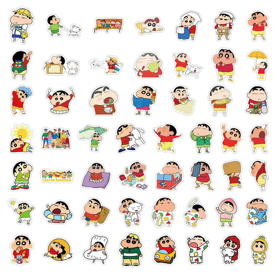 Keeppley Crayon Shin-chan Aufkleber, 53-teiliges Set, bunt - Bild 3