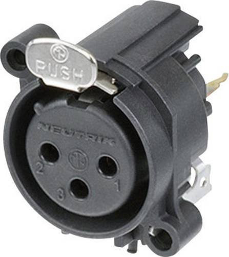 Neutrik NC3FAV1 XLR-Steckverbinder Flanschbuchse mit 3 Polen in Schwarz - Bild 1