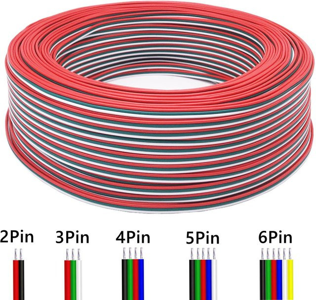 TNALANT 22AWG LED Draht Kabel für WS2812B WS2811 5050 2835 5730 LED Streifen in Mehrfarbig - Bild 1