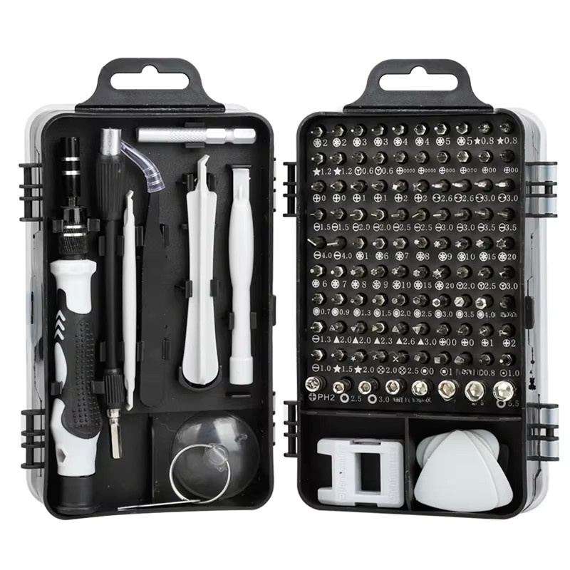 WEEKS 115-in-1 Präzisions-Magnetschraubendreher-Set mit 98 Bits in Schwarz und Lila für Computer- und Telefonreparaturen - Bild 5