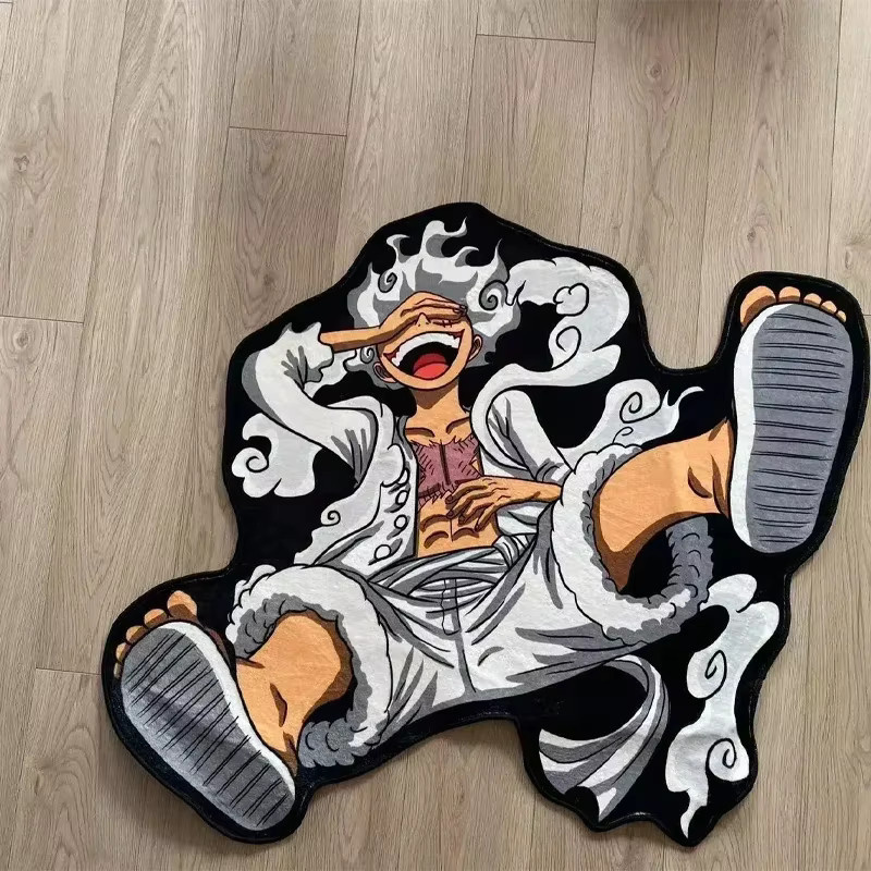One Piece Luffy Gear 5 Anime Teppich unregelmäßige rutschfeste Matte für Wohnzimmer und Sofa in Mehrfarbig - Bild 2
