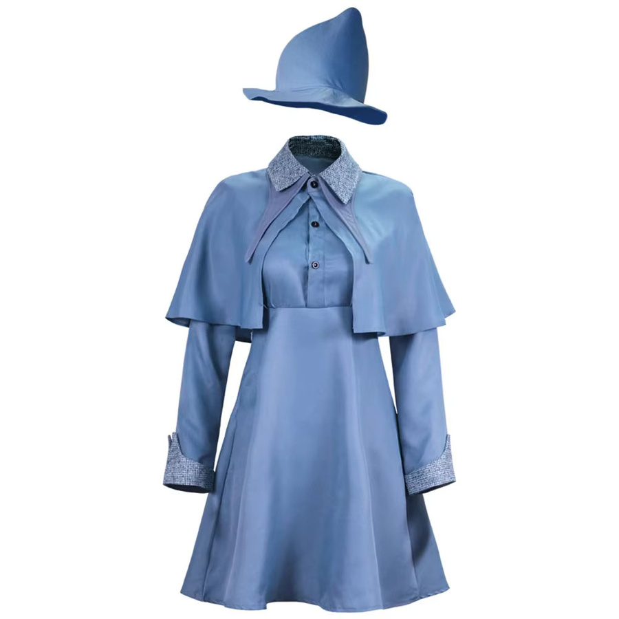 ZOBOTT Harry Potter Zauberer Schule Hexe Fleur Isabelle Delacour Cosplay Kostüm, Fantasy, Blau - Bild 3