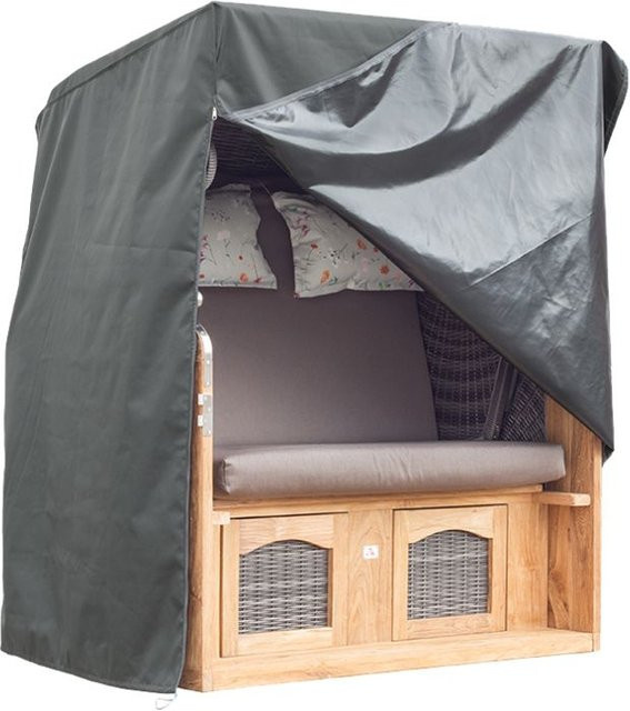 deVries Strandkorb-Schutzhaube Premium XL in Dunkelgrau, B/H/T: 135 x 165 x 95 cm - Bild 1