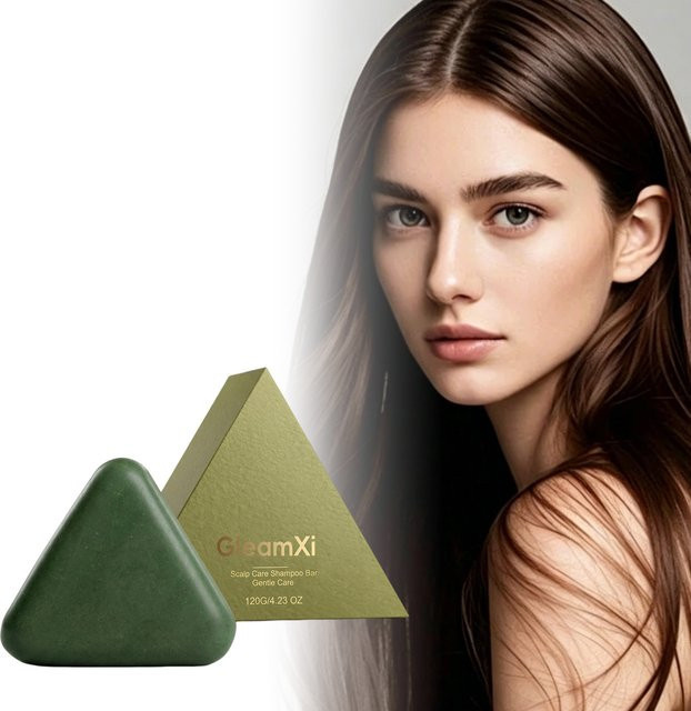 Gleamxi Dreieckiges Shampoo-Bar, Unisex, Tiefenreinigung, Stärkung, Glanz und Volumen - Bild 1